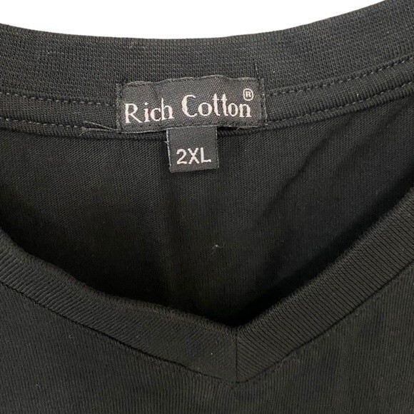 Rich Cotton Regular Fit V-Neck T-Shirt - Picture 3 of 4